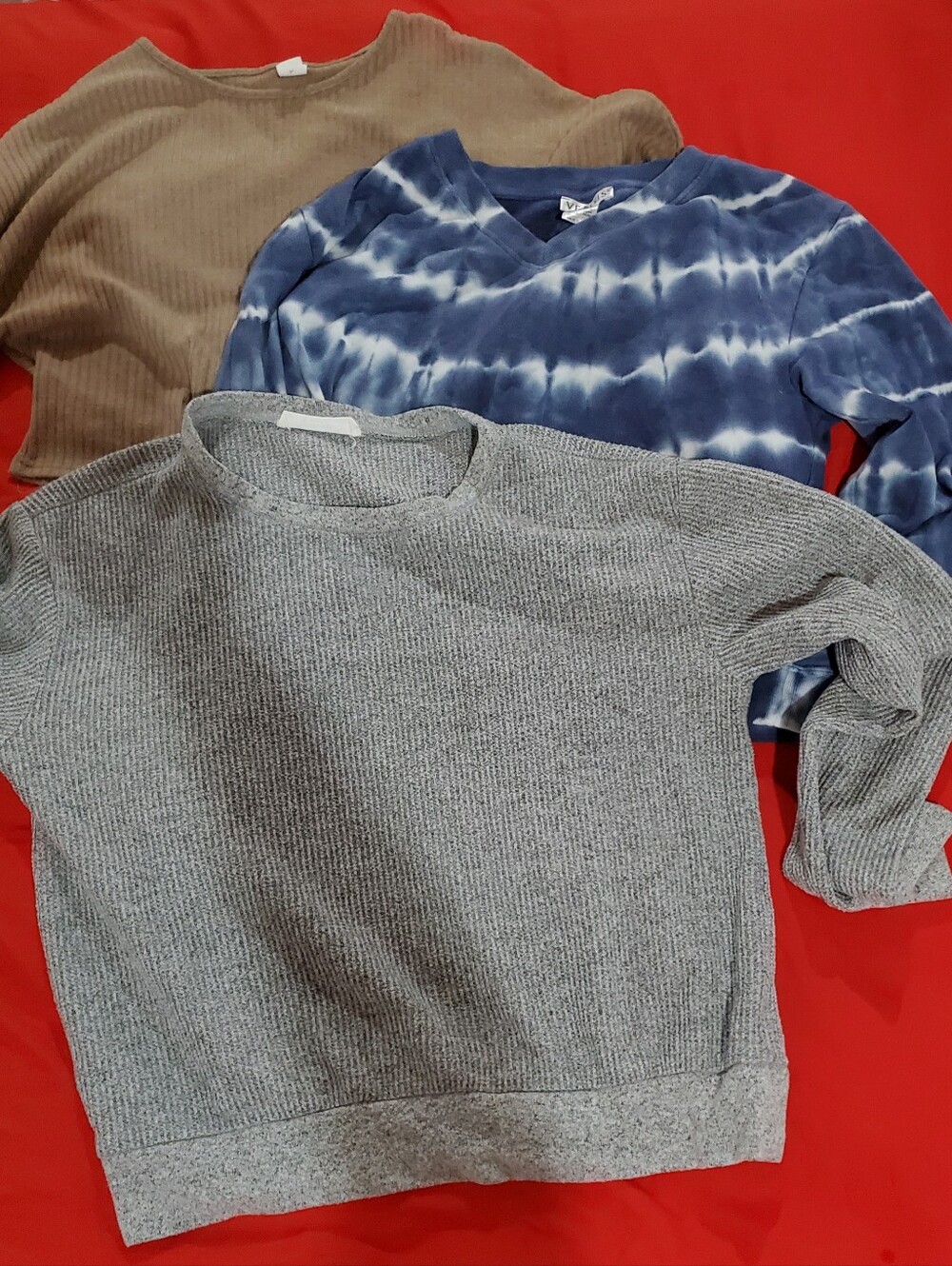 3-Piece Long Sleeve Tops Bundle Size S